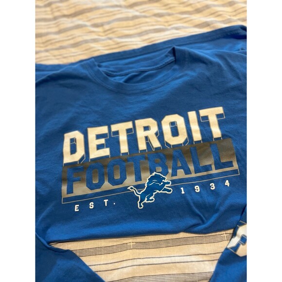 Detroit Lions NFL Football Long Sleeved T-Shirt Men’s Size Large - Picture 6 of 7